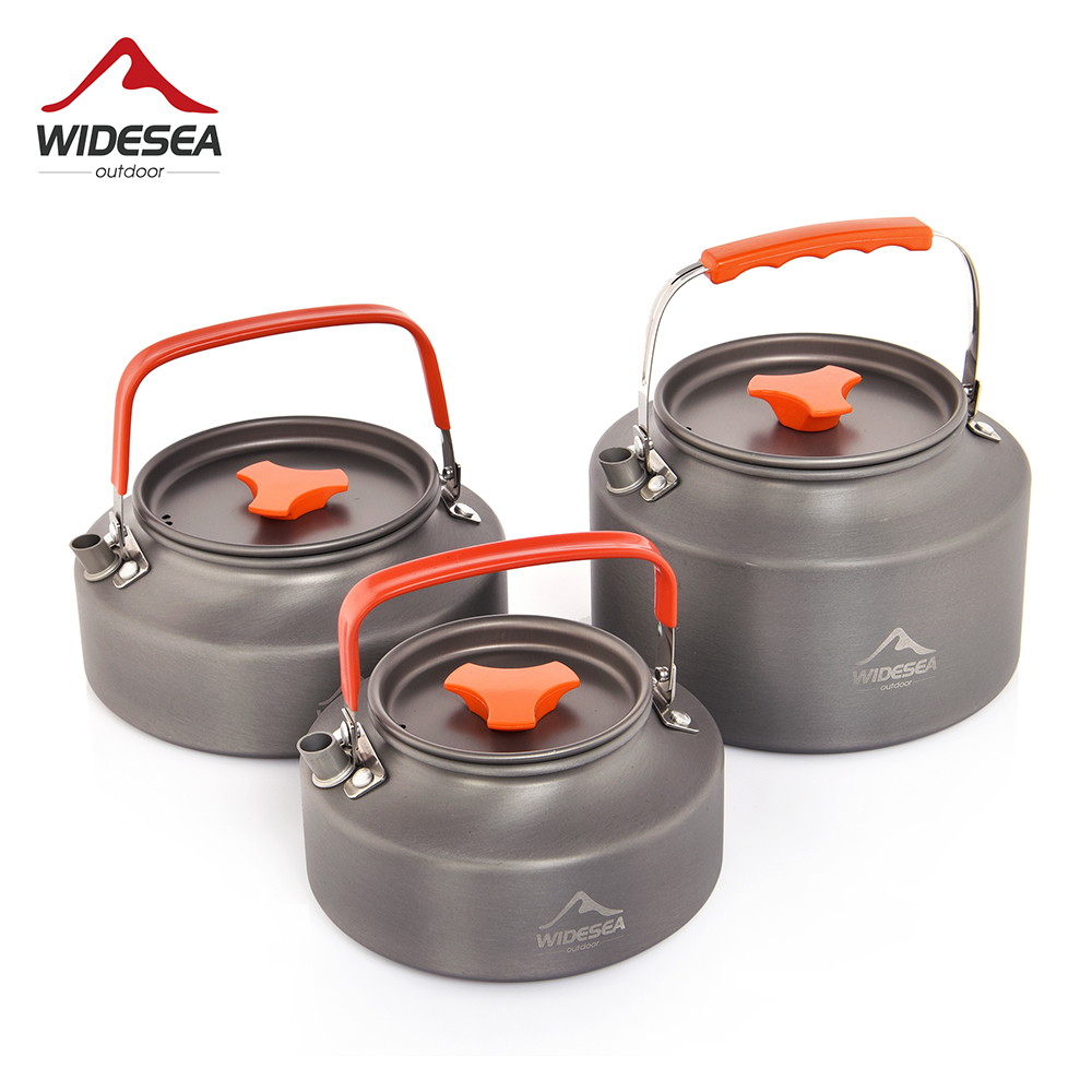 Camping Cooking Kit - Widesea 1.1L 2L1.5L キャンプウォーターケトル屋外コーヒーケトル食器ピクニックセット用品機器調理器具観光調理器具