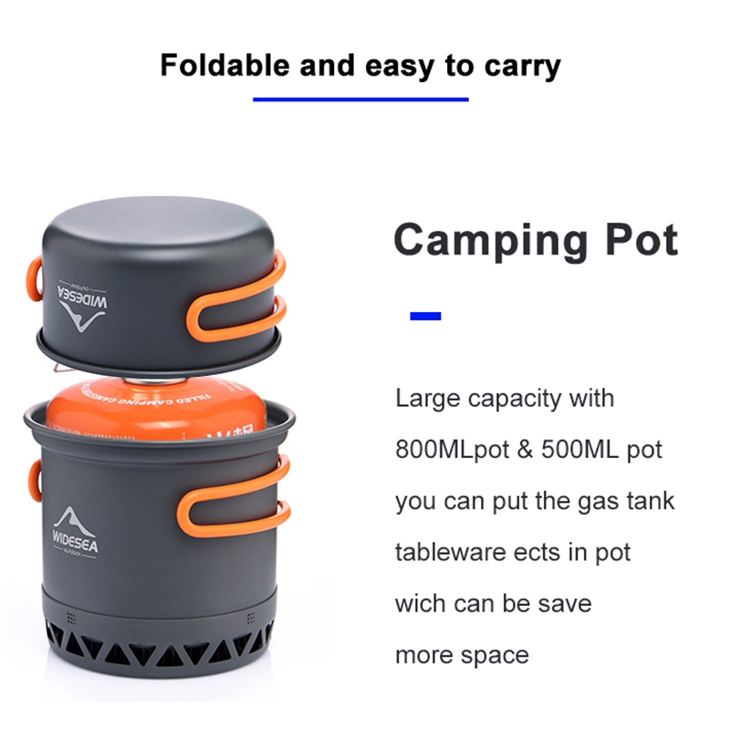 Camping Cooking Equipment Electric - L68AWIDESEA キャンプ調理器具アウトドアクッキングセット食器急速加熱キャンプポット熱交換器調理器旅行用品