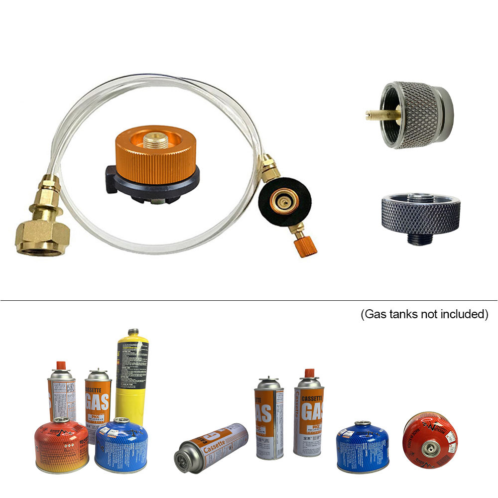 Camping Cooking Butane - 屋外ガスストーブ詰め替えアダプター、キャンプ用ガスタンクファーネスコネクター、シリンダー充填アダプターアクセサリー、バルブコンバーター