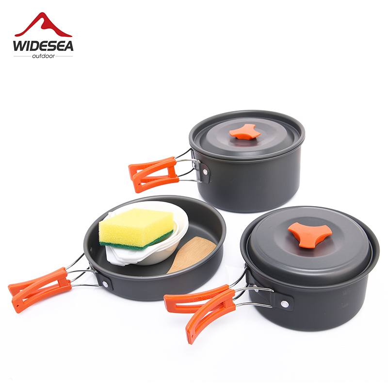Camping Cooking Kit - 幅の屋外キャンプ調理器具セット、食器、調理カトラリー、調理器具、調理器具、ハイキング、ピクニック、旅行用品、観光調理器、釣り