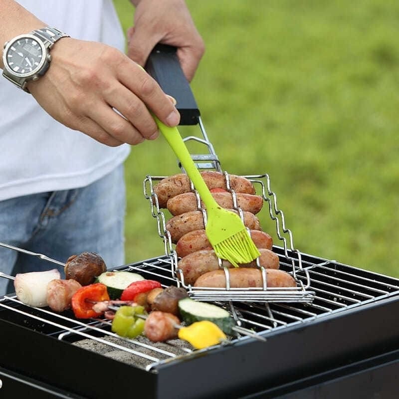Camping Cooking Grill - ポータブルキャンプBBQグリル コンパクト軽量 アウトドア旅行ピクニック 簡単組み立て 調理器具 バーベキューツール