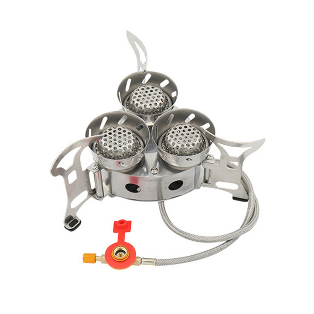 Camping Cooking Gas Stove Portable Tool - 高出力防風屋外調理器具、収納バッグ、ポータブルキャンプスプリットストーブ、ガスバーナー、11000w