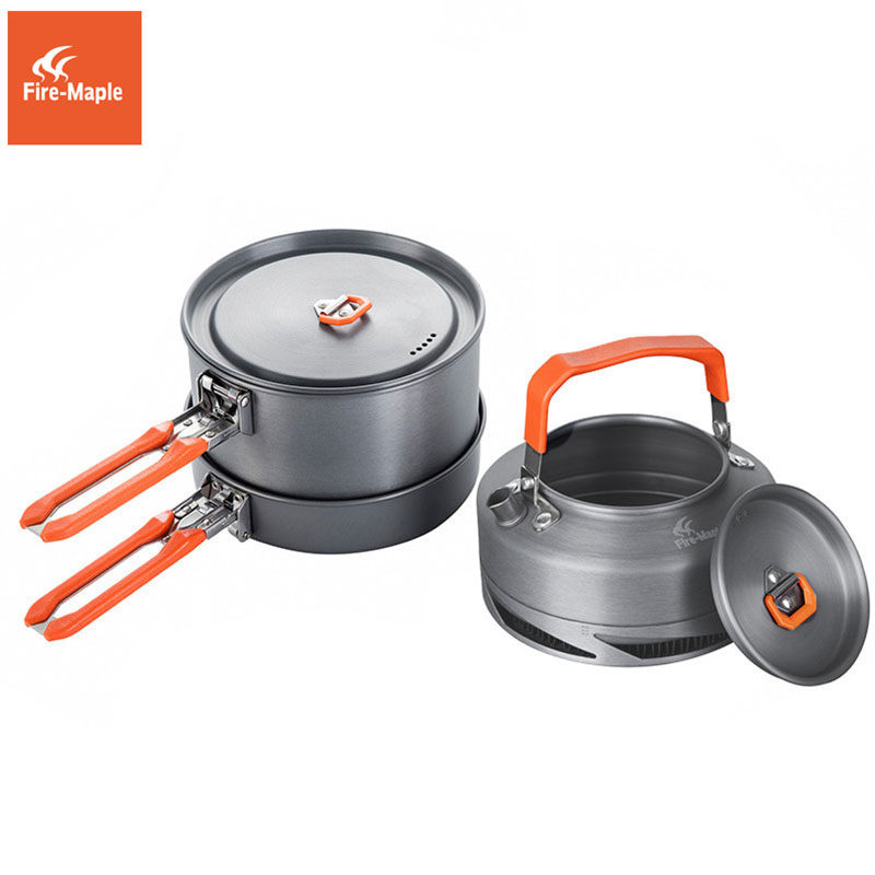 Camping Cooking Kit - Fire Maple器具ハイキング調理セット熱交換器ポットパンケトル FMC-FC2 台所用品屋外食器