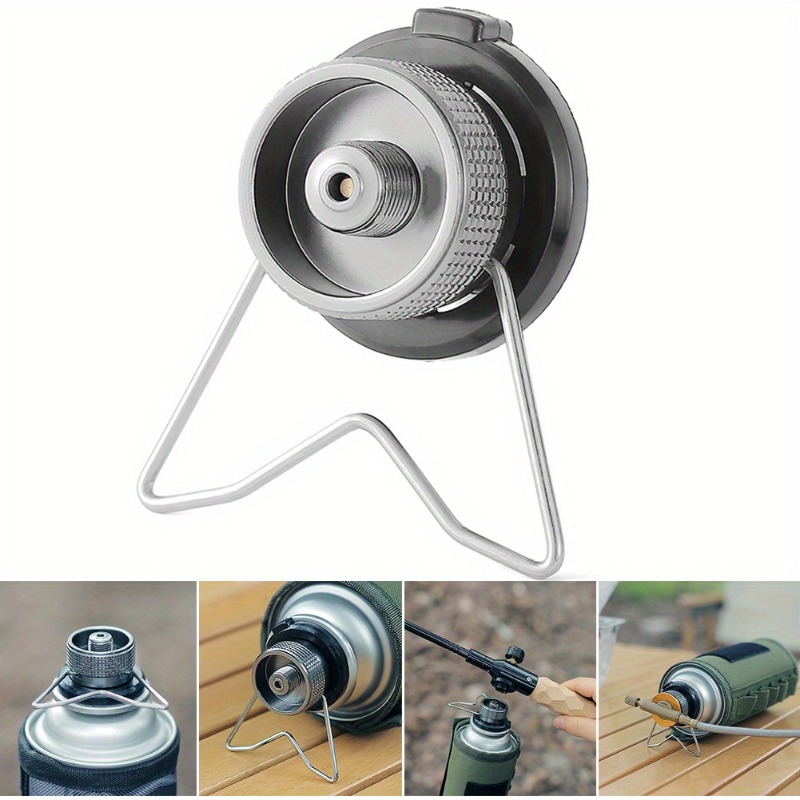 Camping Cooking Gas Stove Portable Tool - 1 ピース/2 ピースポータブルガスストーブアダプターアルミ合金キャンプコンバータ軽量変換ヘッドコンパクト屋外調理用