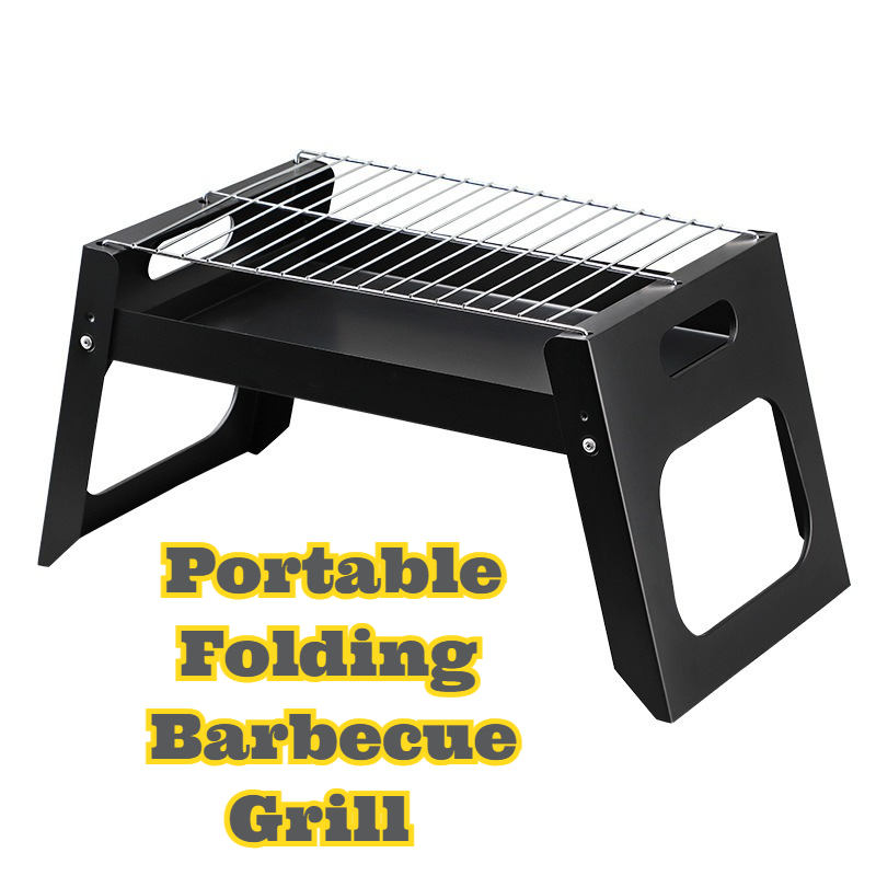 Camping Cooking Grill - ポータブル炭火バーベキューグリル 折りたたみ式 コンパクト アウトドア調理ストーブ キャンプ 裏庭