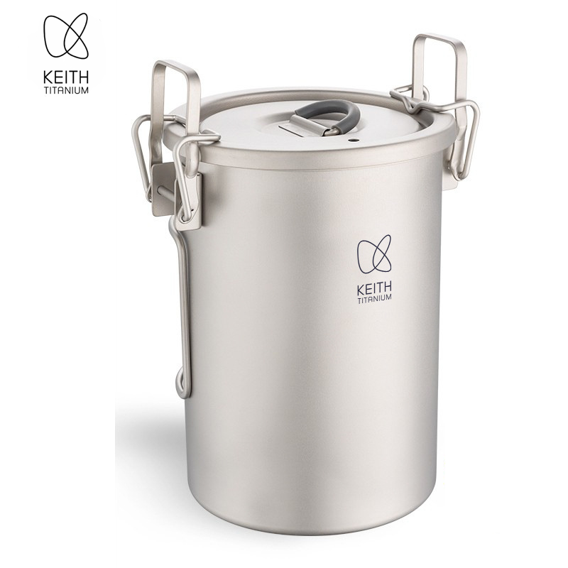KEITH 純チタン製 炊飯クッカー 900ml 超軽量 折 - Camping Cooking Pot のレビューと価格