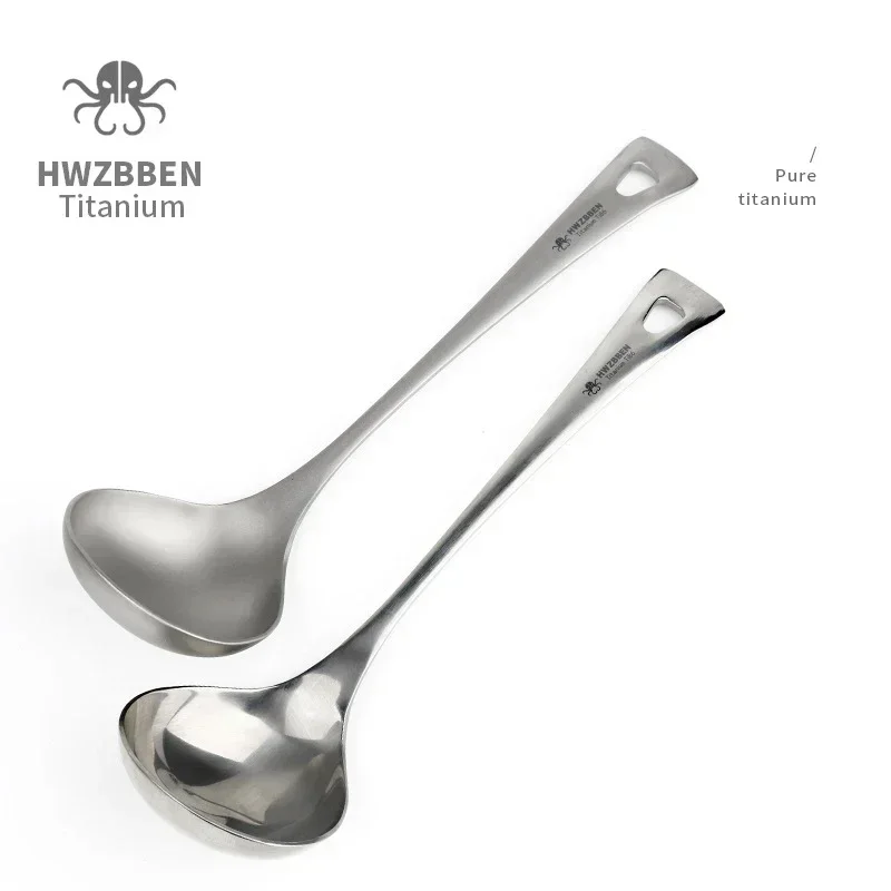 Hwzbben-長いハンドル付きのチタンスープスプーン,キャ - Camping Cooking Kit のレビューと価格