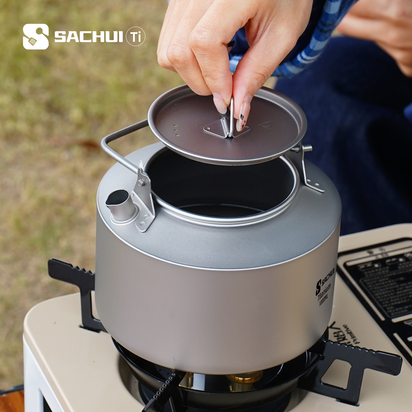1000 ミリリットル純チタンケトル屋外超軽量茶コーヒーポッ - Camping Cooking Pot のレビューと価格