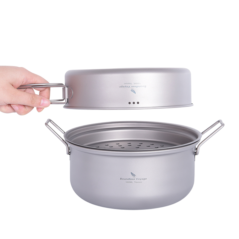 バウンドレスボヤージュ チタン製蒸し器 アウトドアキャンプ調 - Camping Cooking Kit のレビューと価格