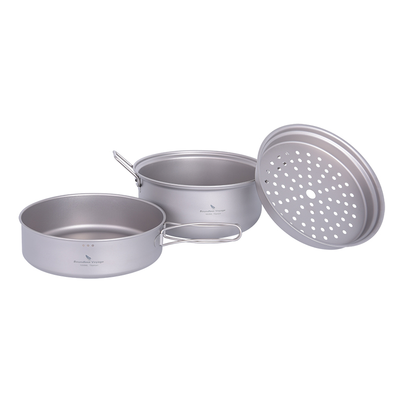バウンドレスボヤージュ チタン製蒸し器 アウトドアキャンプ調 - Camping Cooking Kit のレビューと価格