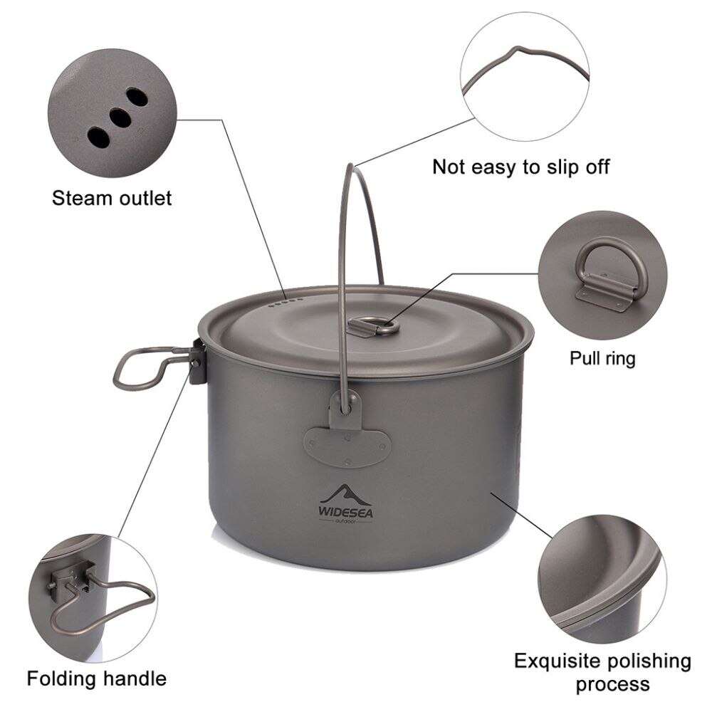 キャンプ用食器チタン調理器具セット観光大釜屋外調理鍋フライパ - Camping Cooking Kit のレビューと価格
