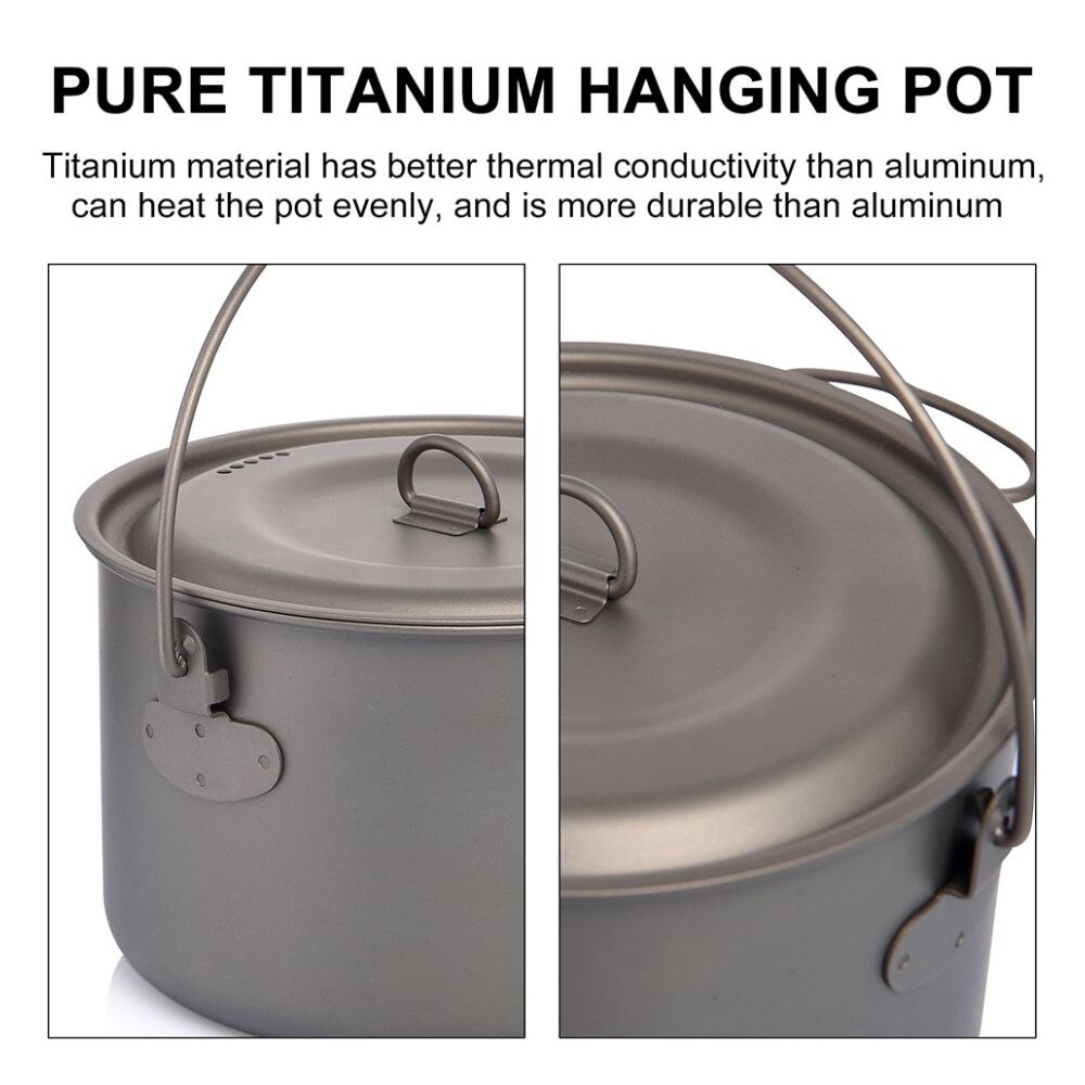 キャンプ用食器チタン調理器具セット観光大釜屋外調理鍋フライパ - Camping Cooking Kit のレビューと価格