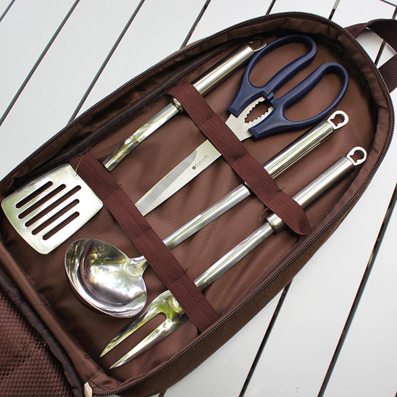 キャンプ用キャリングバッグ付きキッチン用品セット,旅行やハイ - Camping Cooking Equipment Bag のレビューと価格