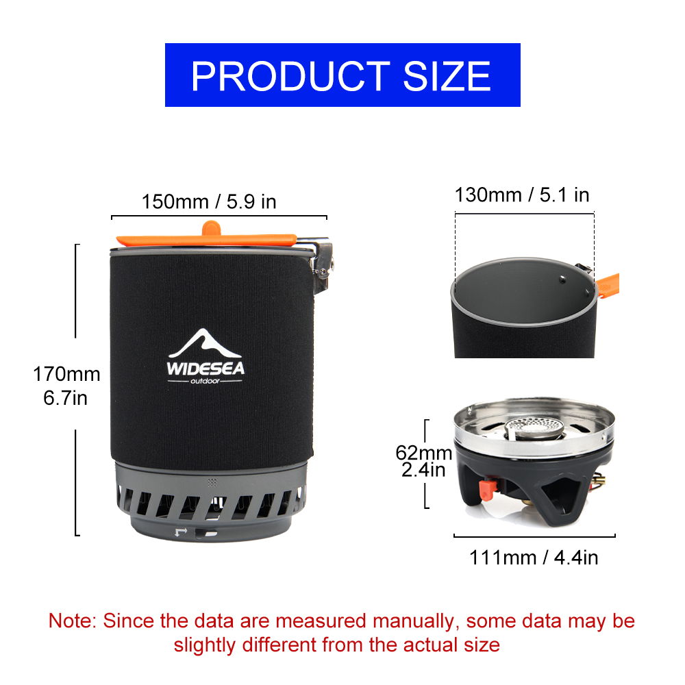 広範囲の海でのキャンプ用調理システム、熱交換器付き屋外ガスバ - Camping Cooking Pot のレビューと価格
