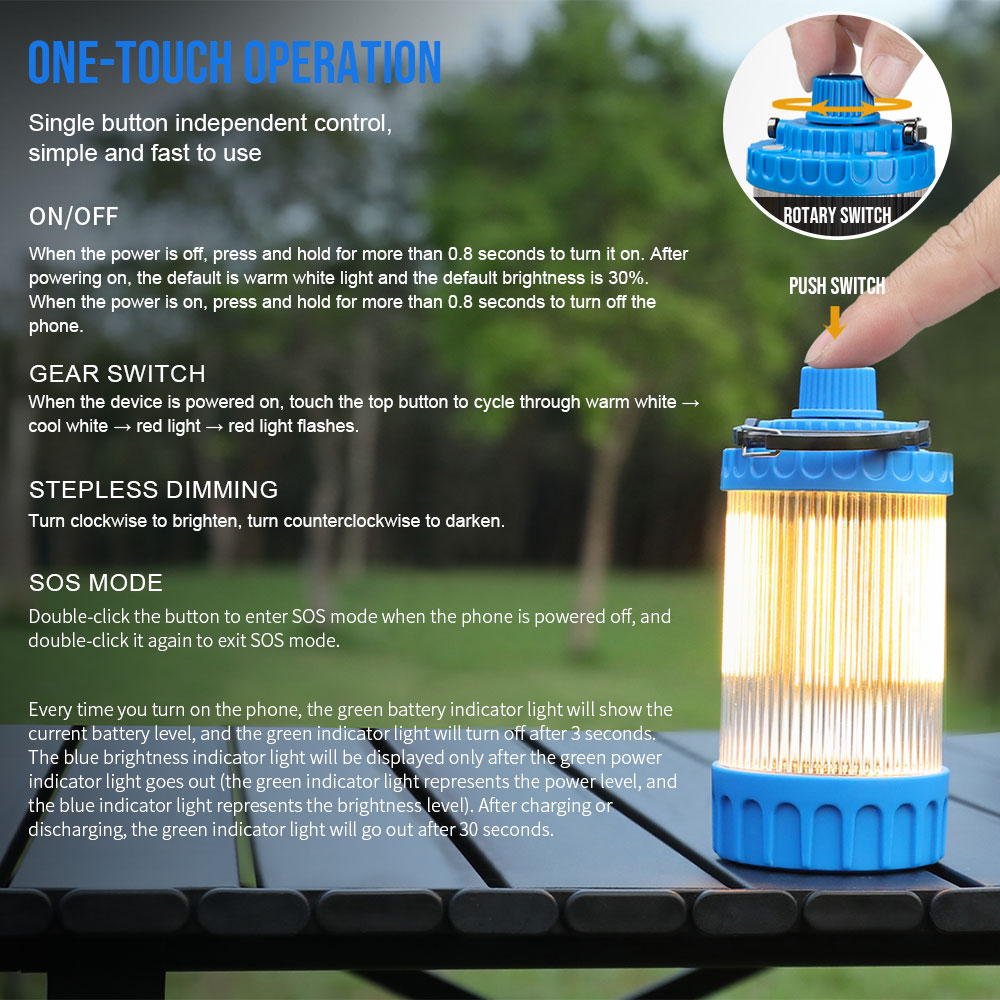 Trustfire-USB充電式LEDキャンプライト、内蔵2 - Camping Cooking Tent のレビューと価格