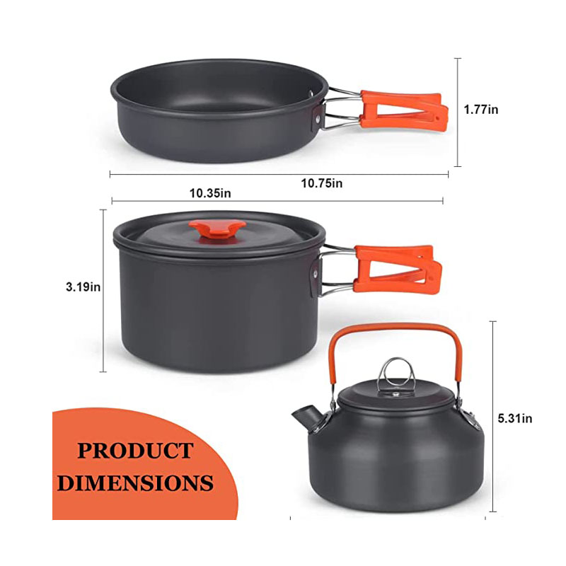 メッシュバッグ付きアルミアウトドアキャンプ調理器具セット折り - Camping Cooking Equipment Bag のレビューと価格