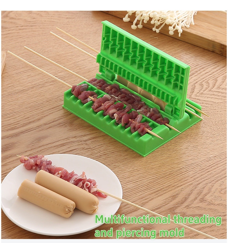 プラスチック製BBQ串メーカー、素早く使える肉・野菜串ツール - Camping Cooking Vegetables のレビューと価格
