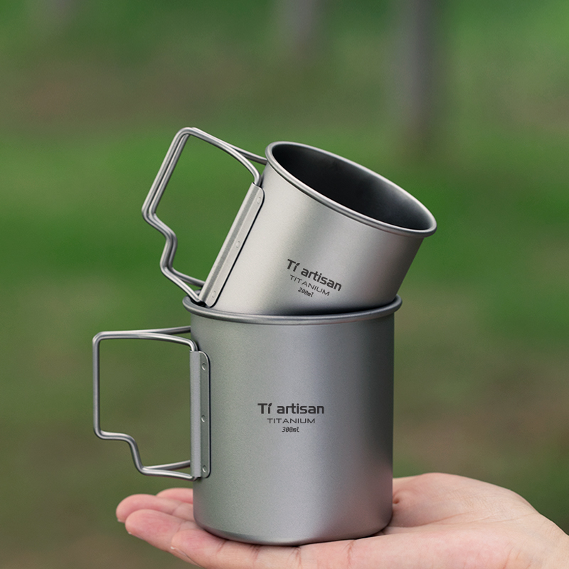 Tiartisan 屋外チタン軽量ポータブルティーコーヒーカ - Camping Cooking Oil のレビューと価格