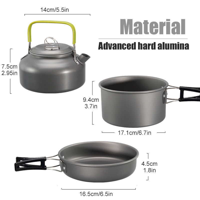 WESTTUNE キャンプ調理器具キット アルミ アウトドア - Camping Cooking Kit のレビューと価格