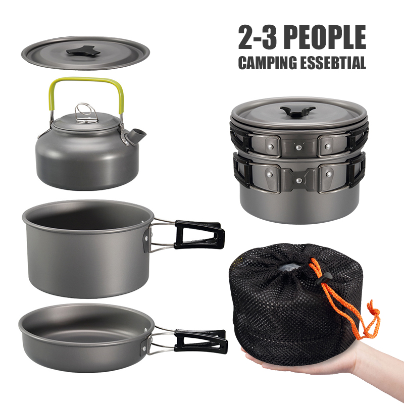 WESTTUNE キャンプ調理器具キット アルミ アウトドア - Camping Cooking Kit のレビューと価格