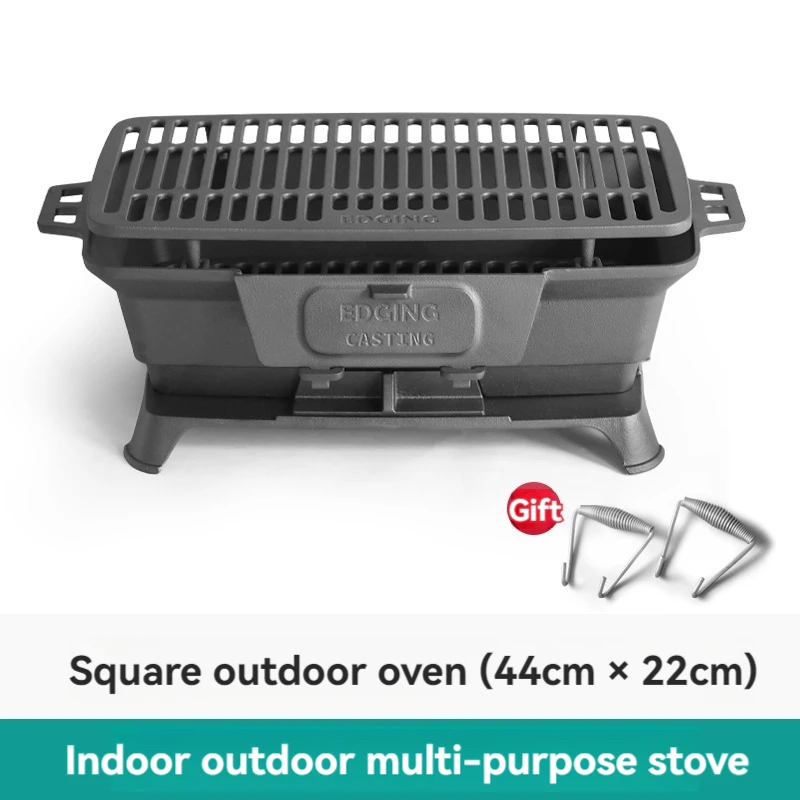 無塗装バーベキュー炭火コンロ、バーベキュー炭火オーブン、鋳鉄 - Camping Cooking Cast Iron のレビューと価格