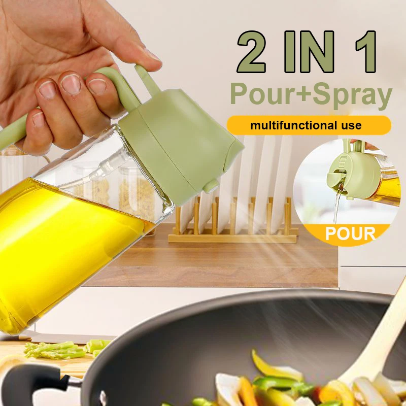 2 in 1 注ぐスプレー噴霧器キッチンフライヤーエアスプレ - Camping Cooking Oil のレビューと価格