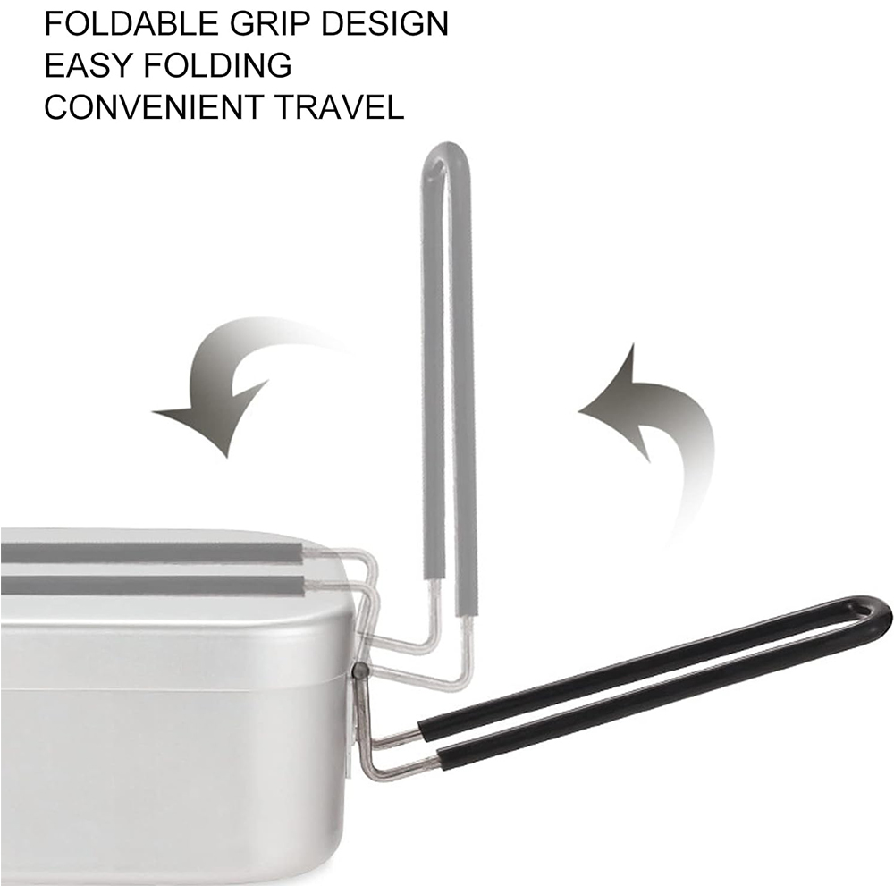 800 ミリリットルアルミ弁当箱屋外キャンプ調理器具食器折り - Camping Cooking Kit のレビューと価格