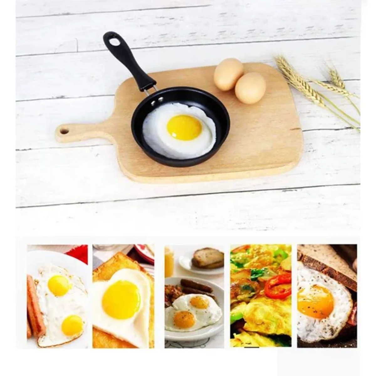 ミニフライパン ハンドル付き ポータブル卵オムレツスキレット - Camping Cooking Cast Iron のレビューと価格