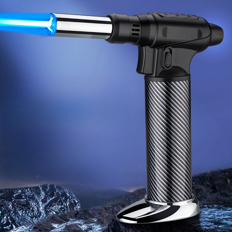 360 °   点火ブタンガスライター統合ブルーフレームトー - Camping Cooking Butane のレビューと価格