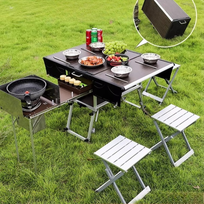 アウトドアモバイルキッチン ポータブル 自走式ツアーキャンプ - Camping Cooking Equipment Electric のレビューと価格
