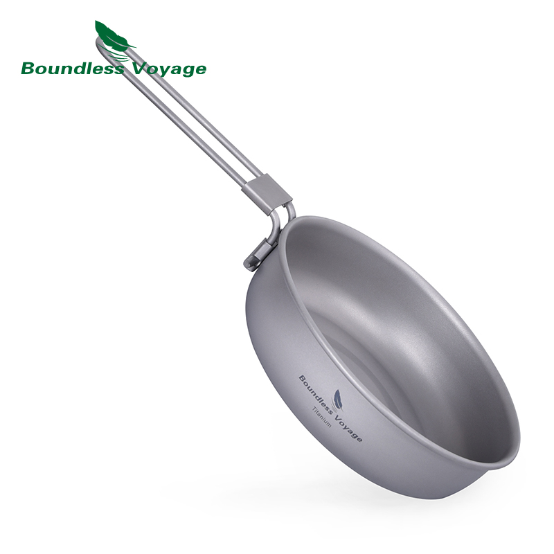 折りたたみ式ハンドル付き超軽量チタンフライパン,屋外キャンプ - Camping Cooking Pot のレビューと価格