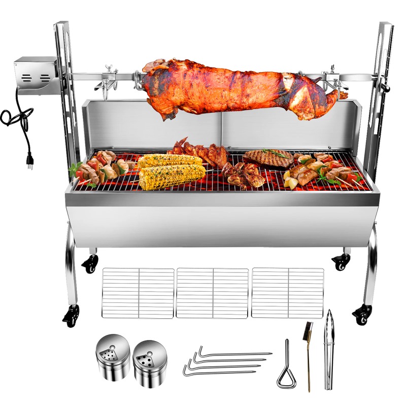 2-in-1 バーベキューグリルロースター回転式グリル 新デ - Camping Cooking Equipment Electric のレビューと価格