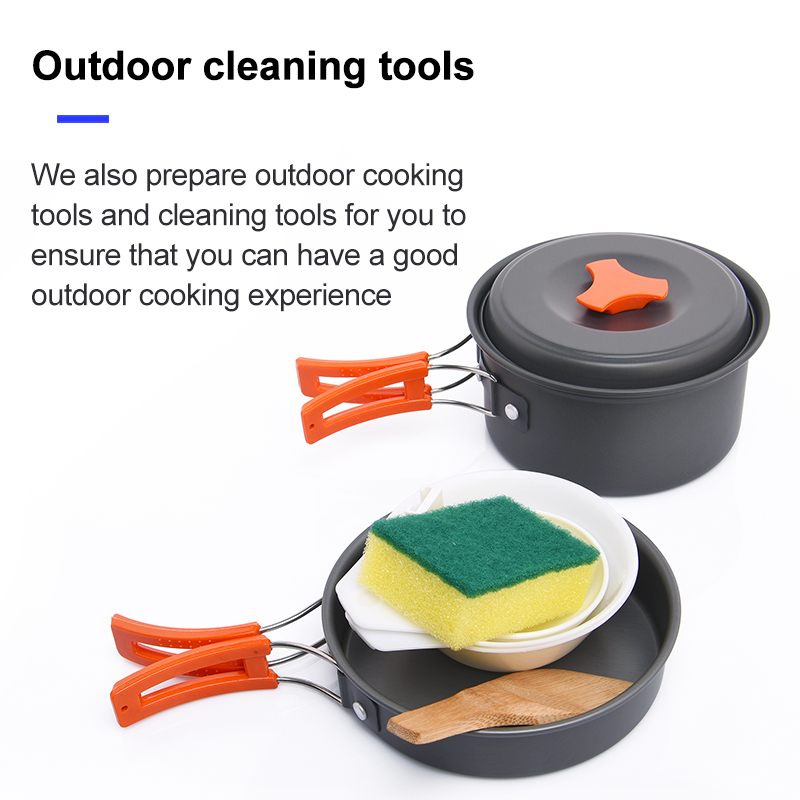 幅の屋外キャンプ調理器具セット、食器、調理カトラリー、調理器 - Camping Cooking Kit のレビューと価格