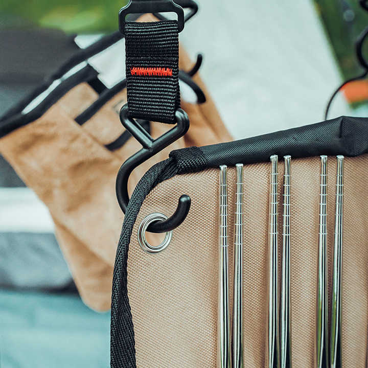 ポータブル屋外用カトラリー収納バッグ、ステンレス製カトラリー - Camping Cooking Equipment Bag のレビューと価格