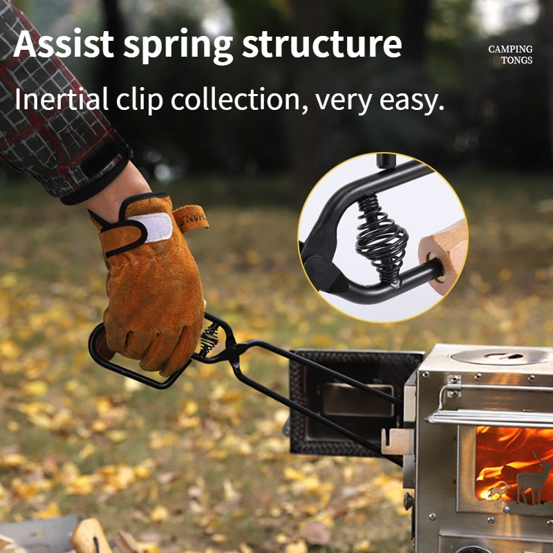 屋外用金属製バーベキューファイヤートング、長くて厚みのある耐 - Camping Cooking Grill のレビューと価格