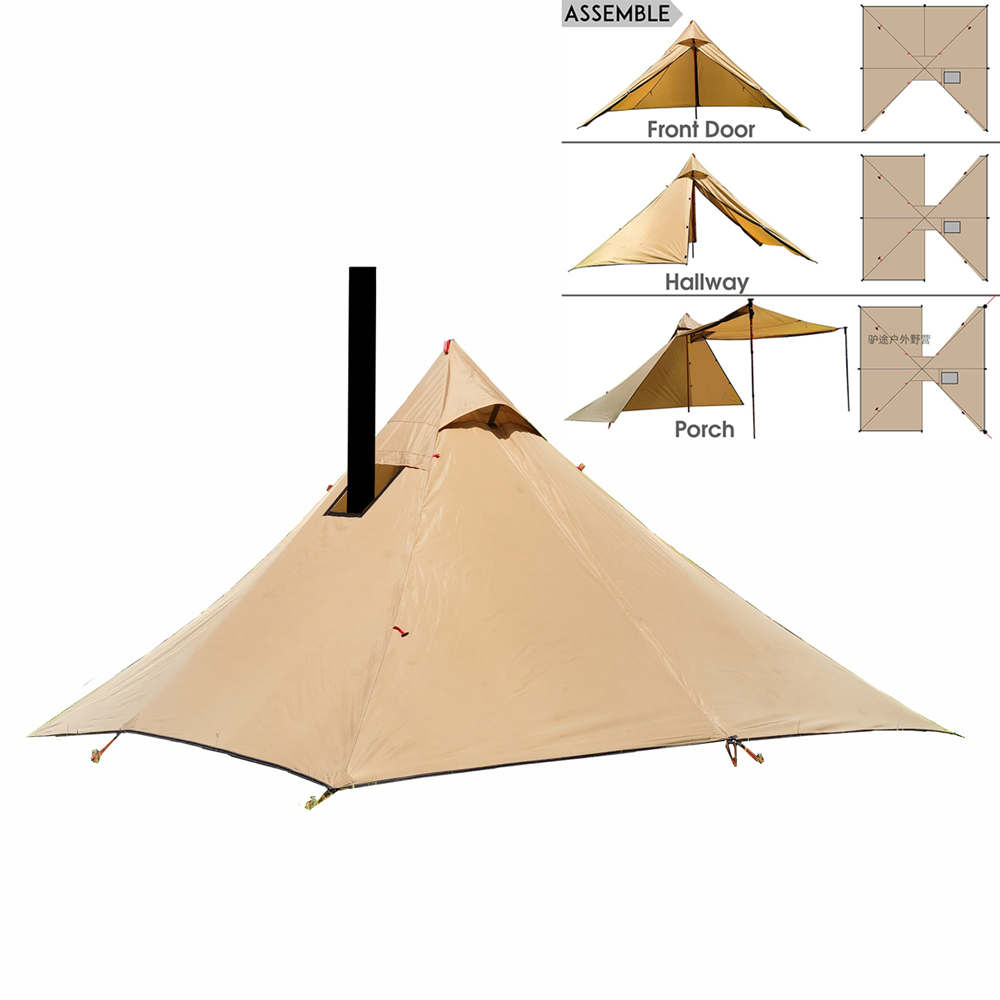 アウトドア用2人用超軽量マウンテンギア、2ドアスパイアテント - Camping Cooking Tent のレビューと価格