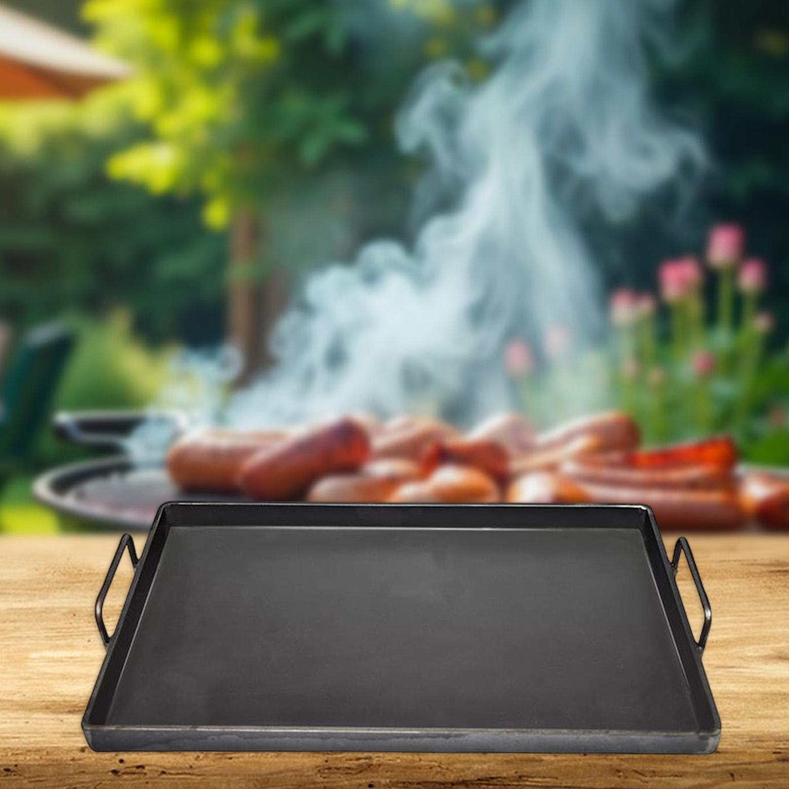 鋳鉄製グリドル調理器具グリルパン、コンロ用グリドルフライパン - Camping Cooking Cast Iron のレビューと価格