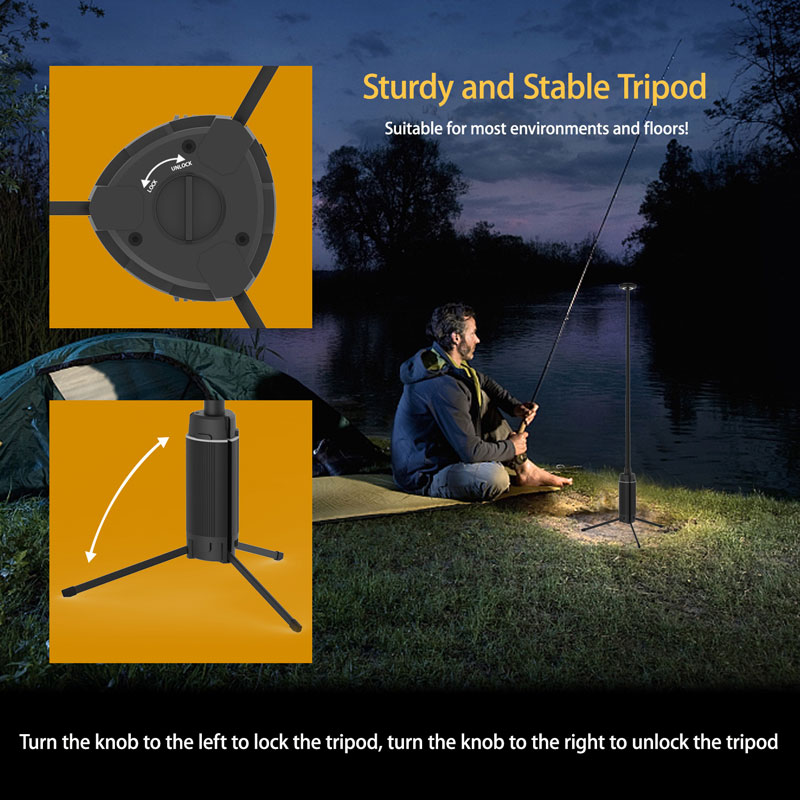 ポータブル伸縮式LEDワークライト、USB充電式、キャンプラ - Camping Cooking Tent のレビューと価格