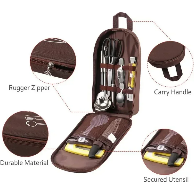 キャンプ用品収納バッグ、大容量ピクニック・ハイキング用品、ア - Camping Cooking Equipment Bag のレビューと価格