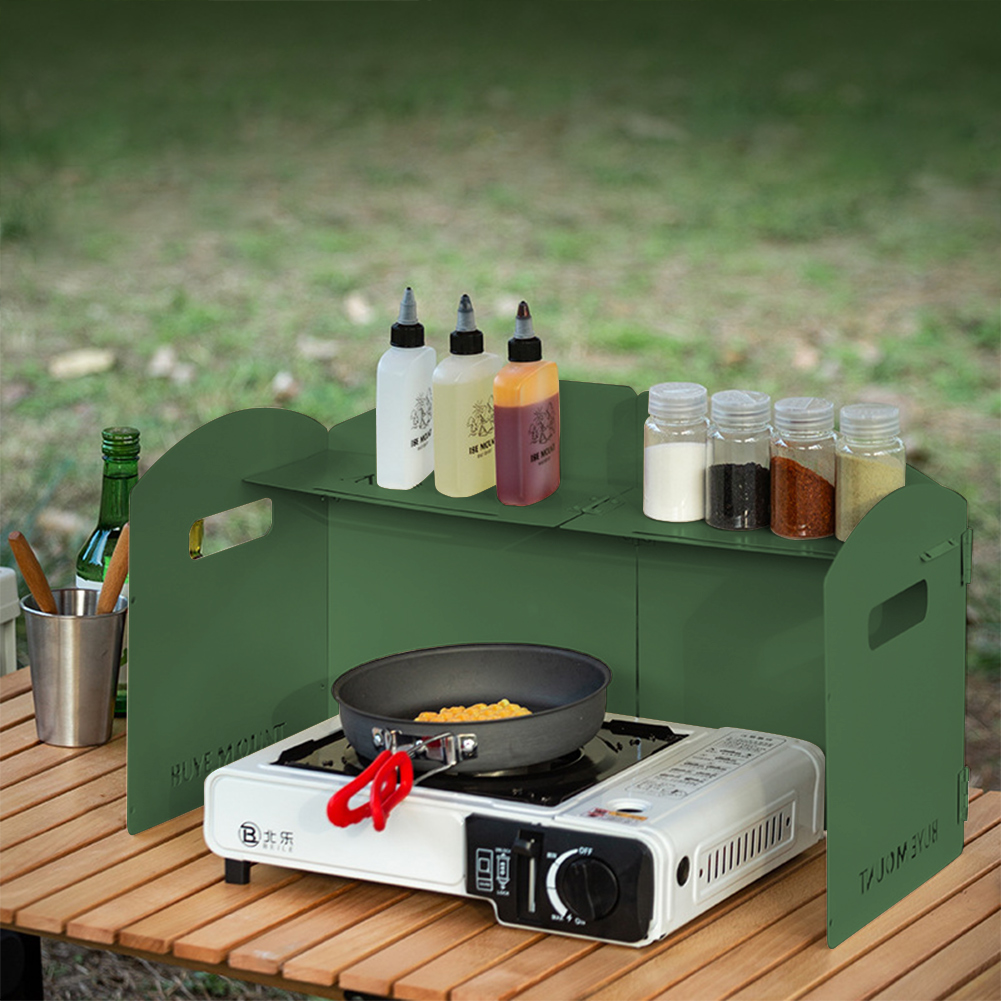 折りたたみ式キャンプガスストーブフロントガラス収納層付きガス - Camping Cooking Gazebo のレビューと価格