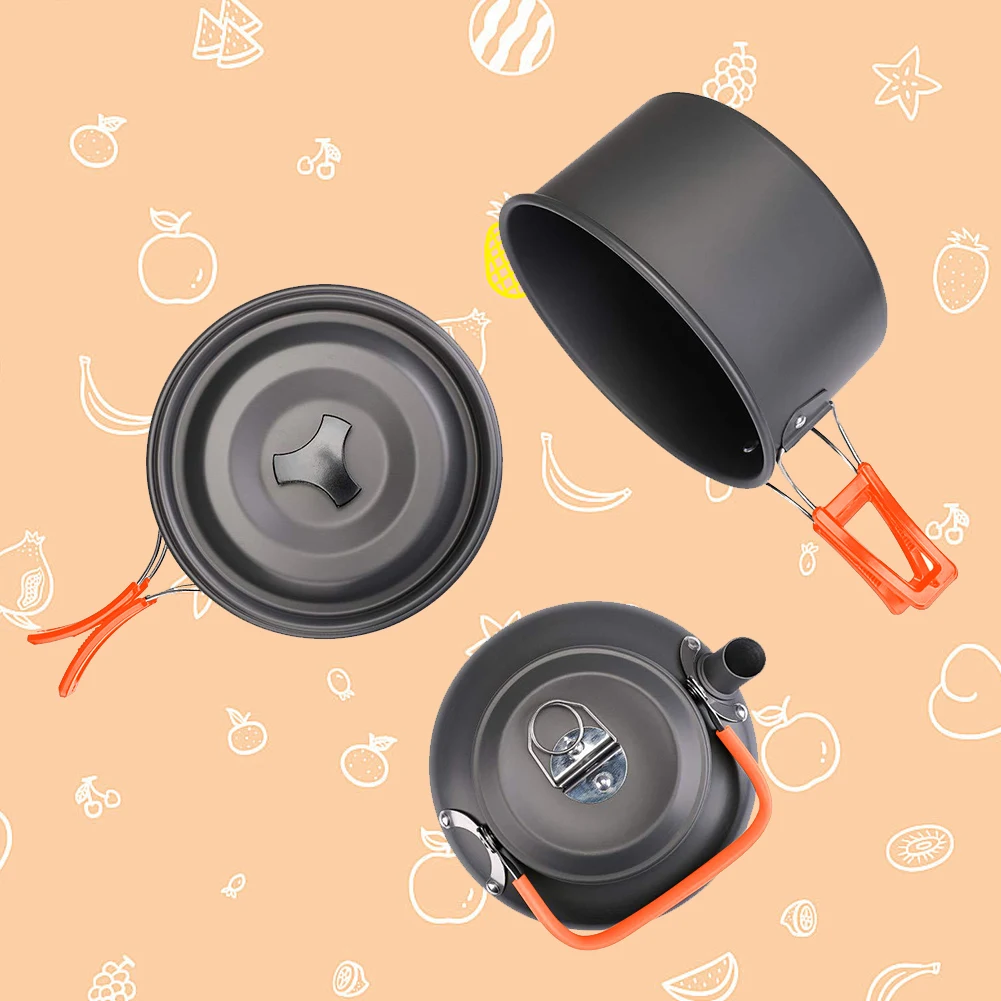 キャンプ調理器具キット ケトル ポット パン クックセット  - Camping Cooking Kit のレビューと価格