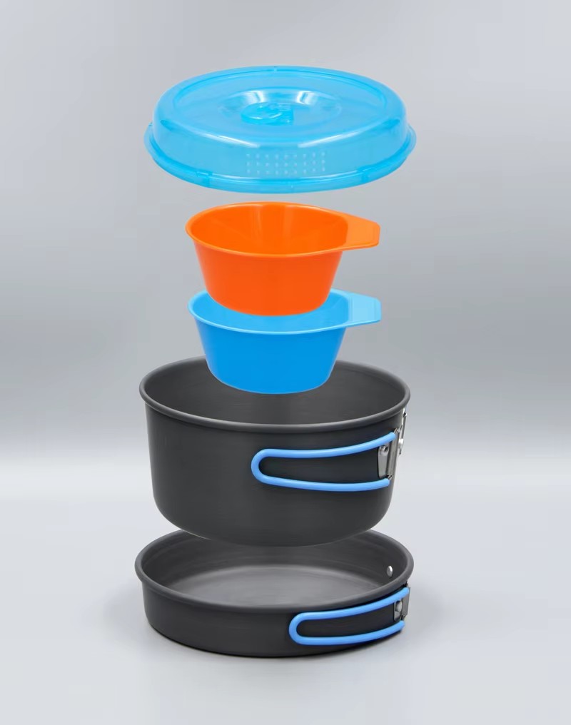 キャンプ調理器具バックパッキングポットパンボウルキットアウト - Camping Cooking Kit のレビューと価格