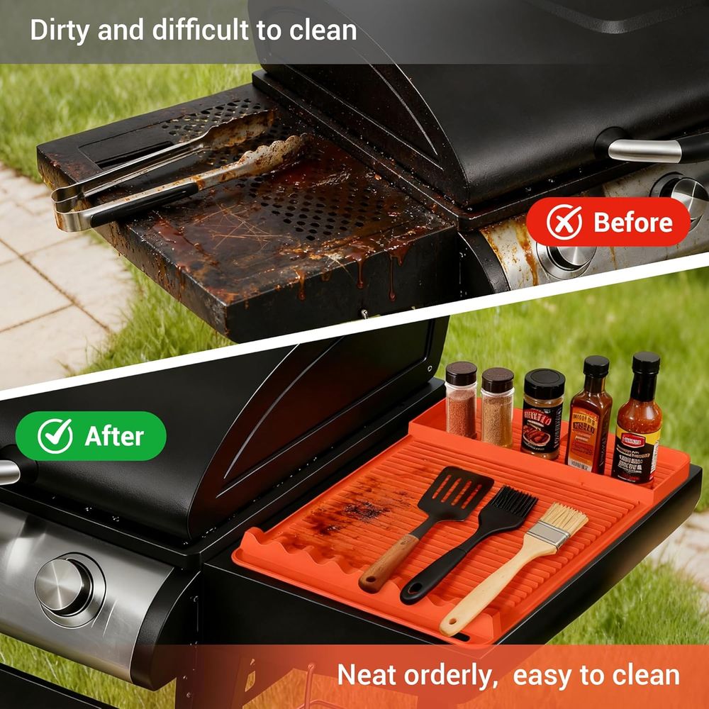耐熱シリコングリルマット - 16x11.5インチ 滑り止め - Camping Cooking Grill のレビューと価格
