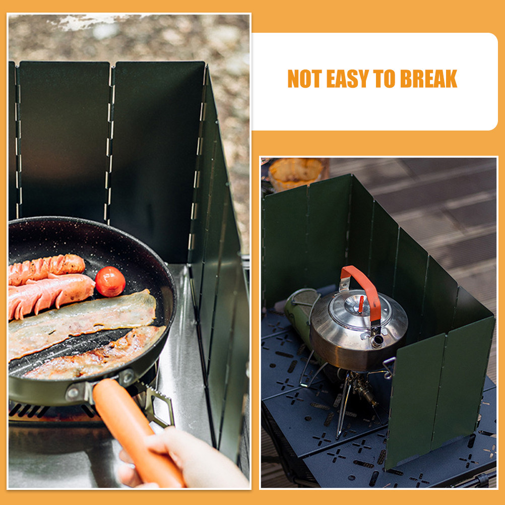 頑丈な折りたたみ式ガスストーブ用風防、軽量で持ち運び可能なキ - Camping Cooking Gas Stove Portable Tool のレビューと価格