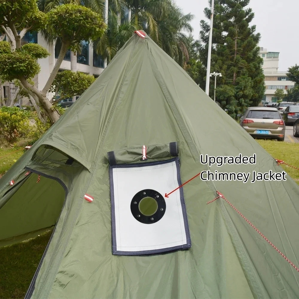 新しいピラミッドテントスノースカート付き超軽量屋外キャンプテ - Camping Cooking Tent のレビューと価格