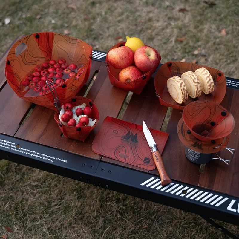 折りたたみ式キャンプ食器ポータブルボウルディナープレートコー - Camping Cooking Kit のレビューと価格
